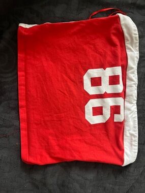 Red Athletic Tube Top with White Number 86